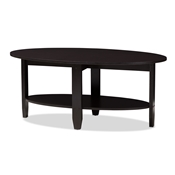 Baxton Studio Ancelina Modern and Contemporary Wenge Brown Finished Coffee Table